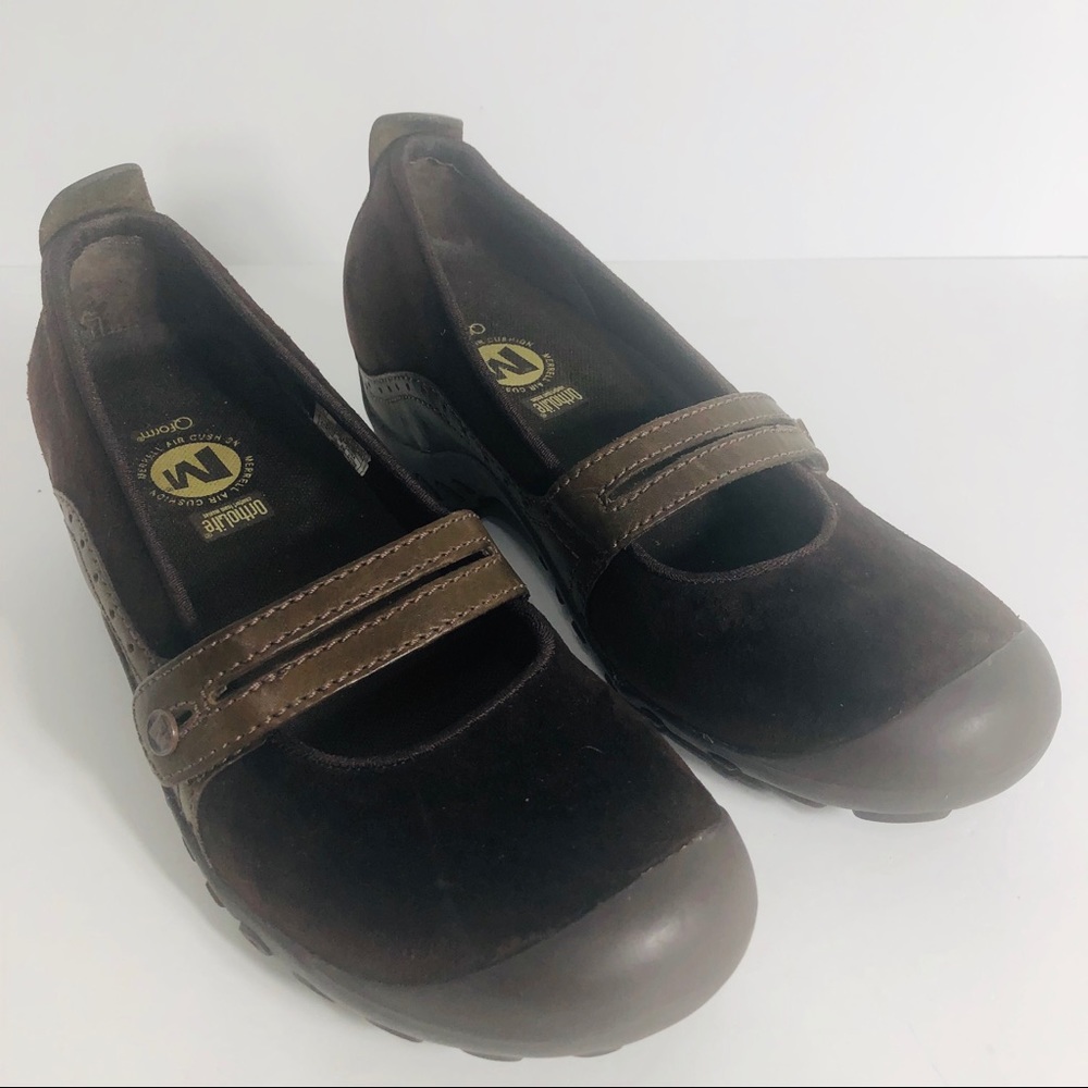 MERRELL Womens Brown Plaza Bandeau Shoes
